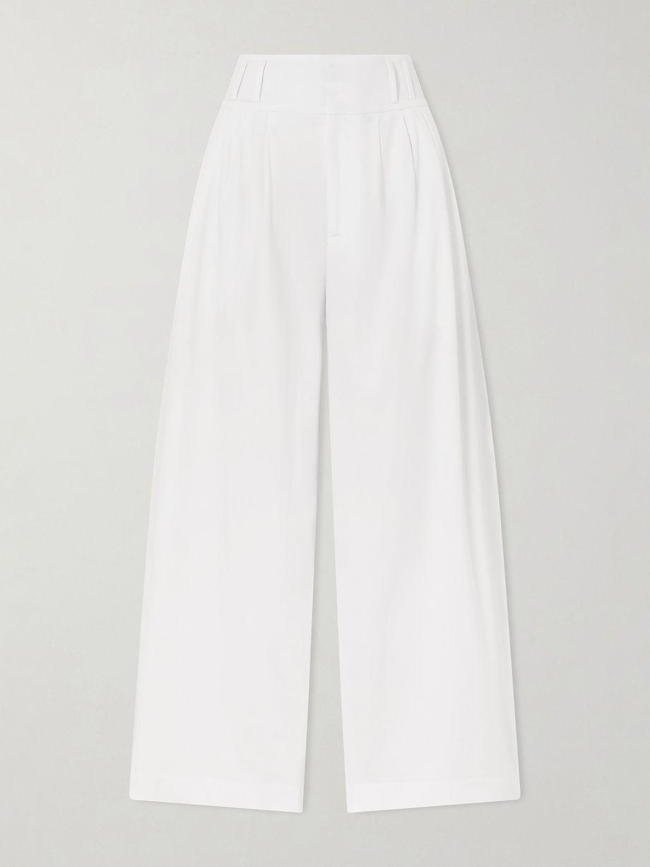 Wilson pleated cotton wide-leg pants by ALTUZARRA