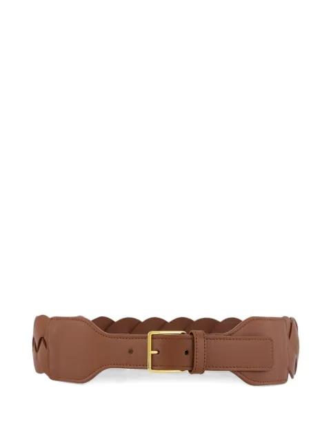braided leather square-buckle belt by ALTUZARRA