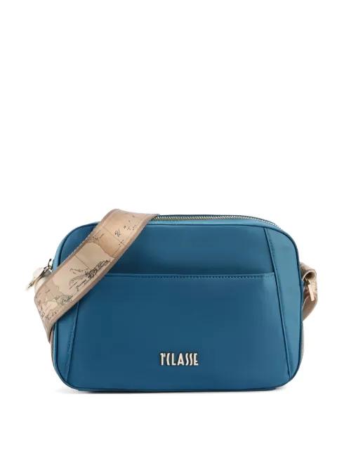 Breeze logo-plaque map-print shoulder bag by ALVIERO MARTINI 1DEG CLASSE