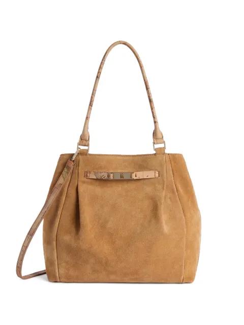 Geo Classic suede tote bag by ALVIERO MARTINI 1DEG CLASSE