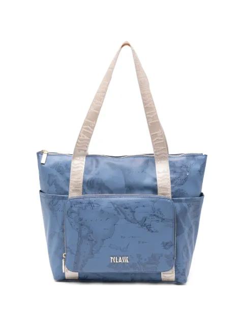 Geo Map-print tote bag by ALVIERO MARTINI 1DEG CLASSE