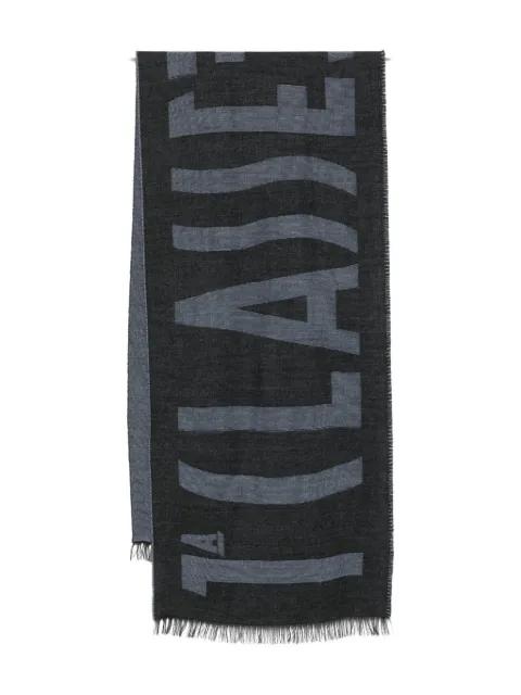 logo-detail fringed-edges scarf by ALVIERO MARTINI 1DEG CLASSE