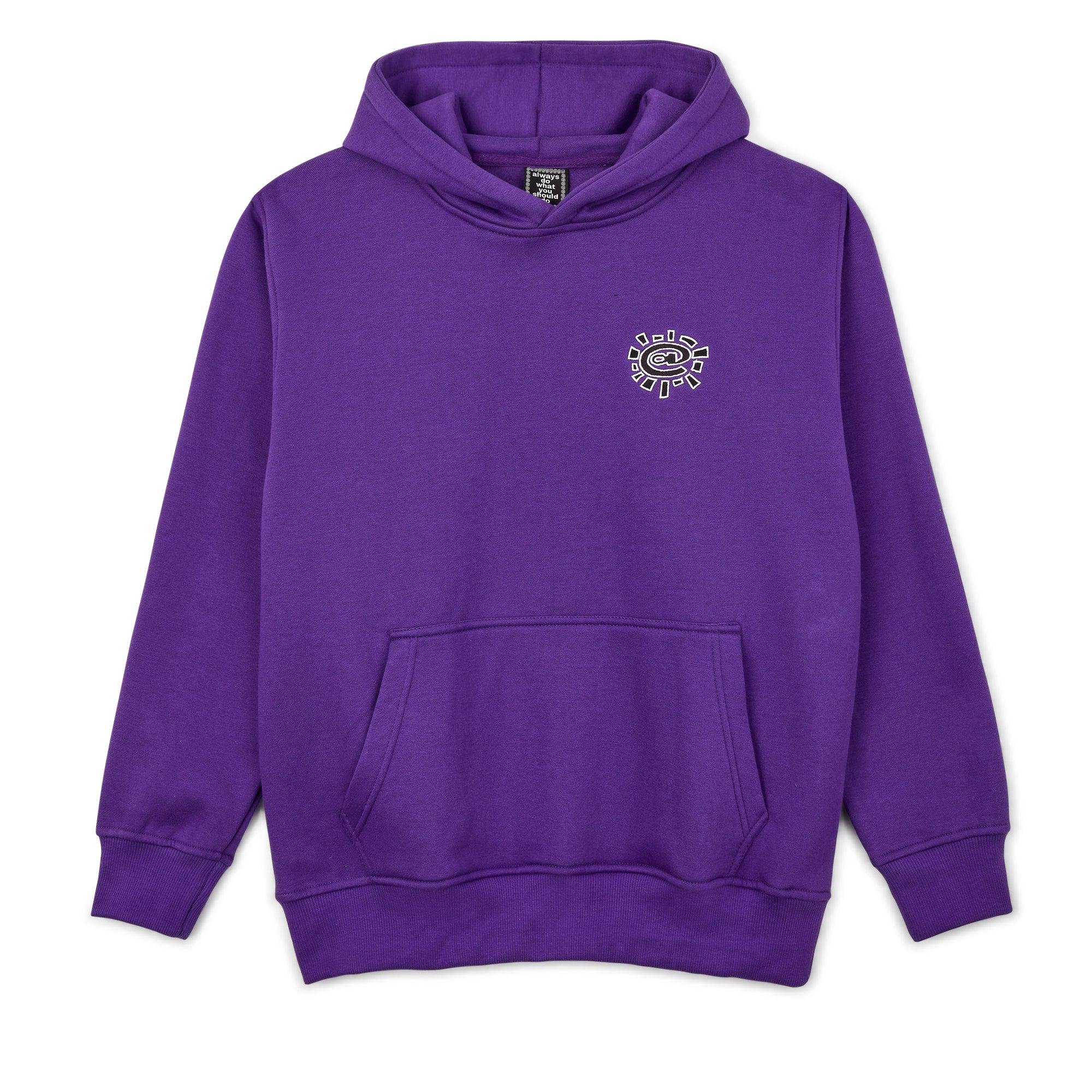 Always Do What You Should Do - Embroided @Sun Hoodie - (Purple) by ALWAYS DO WHAT YOU SHOULD DO