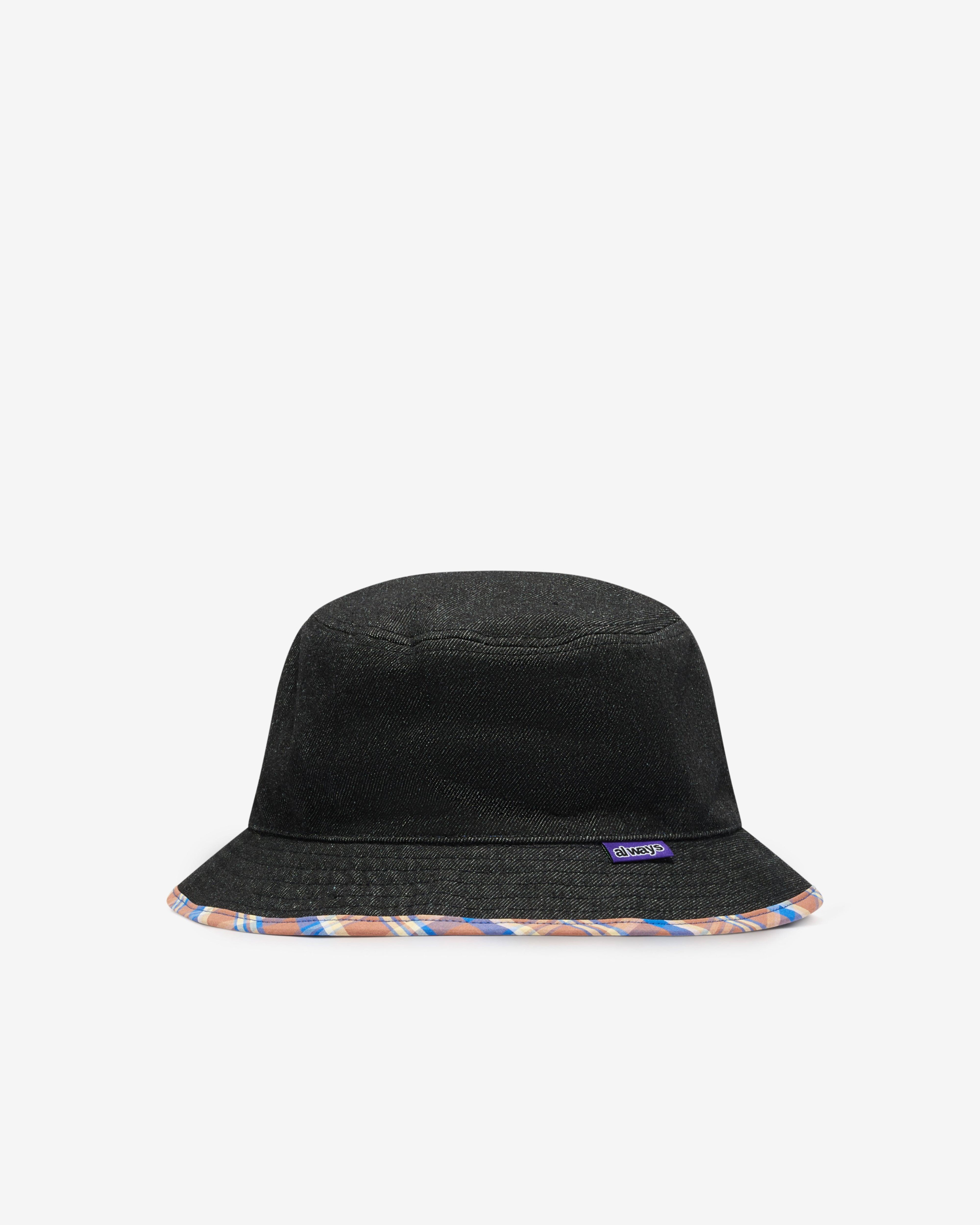Always Do What You Should Do - Reverse Bucket Hat - (Black Denim) by ALWAYS DO WHAT YOU SHOULD DO