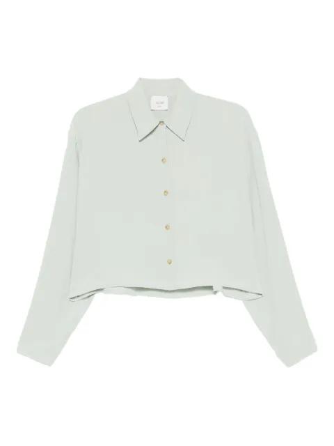 button-front silk blouse by ALYSI