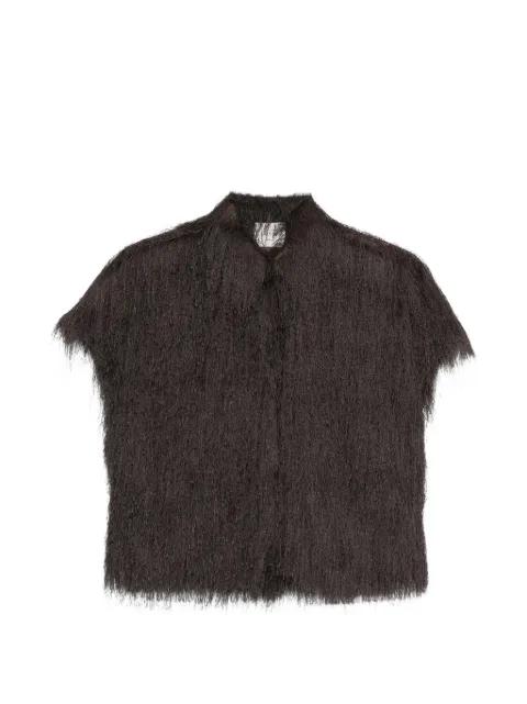 fringed short-sleeve top by ALYSI