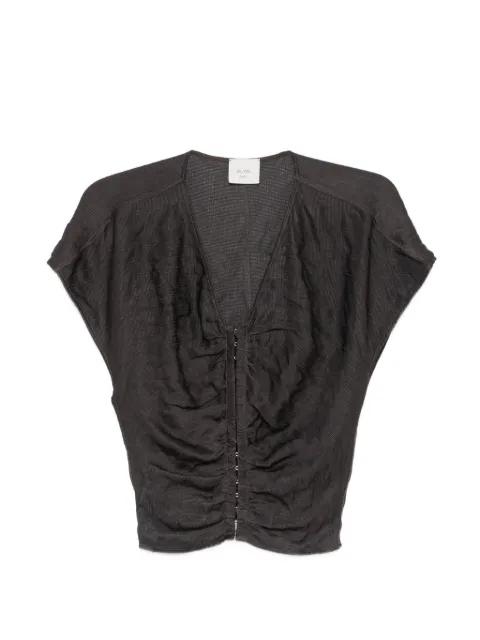 gathered V-neck blouse by ALYSI