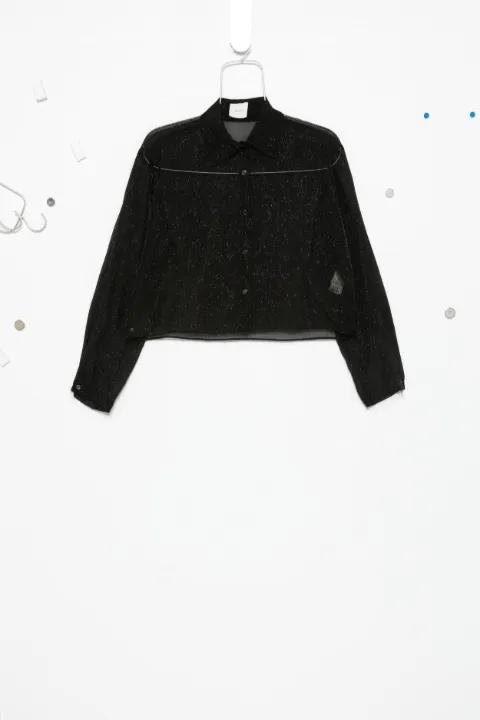 glitter-detail collared shirt by ALYSI