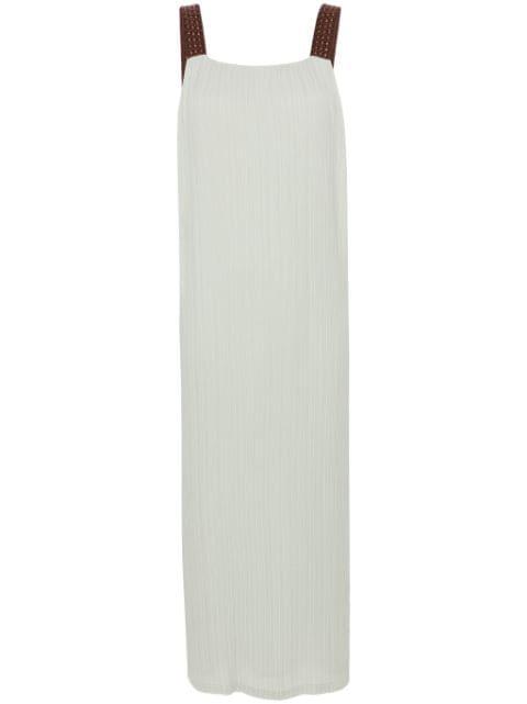 interwoven-straps plissé midi dress by ALYSI