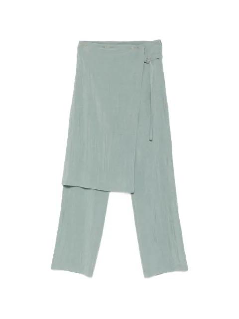 layered wrap-design trousers by ALYSI