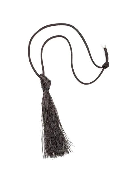 long fringed knotted necklace by ALYSI