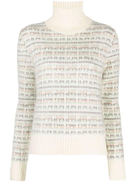 patterned intarsia-knit high-neck jumper by ALYSI