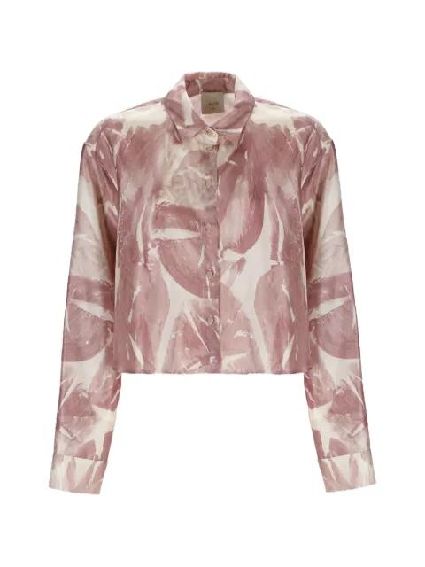 point-collar print shirt by ALYSI