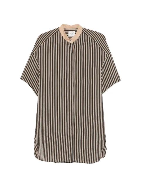 striped band-collar mini dress by ALYSI