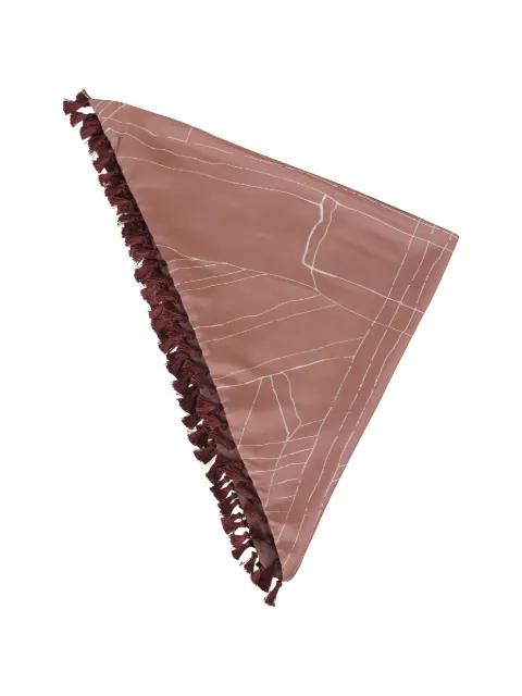 tassel-trim geometric-print scarf by ALYSI