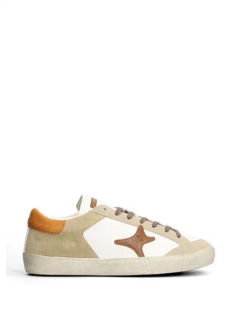 suede-panelled star-patch sneakers by AMA BRAND