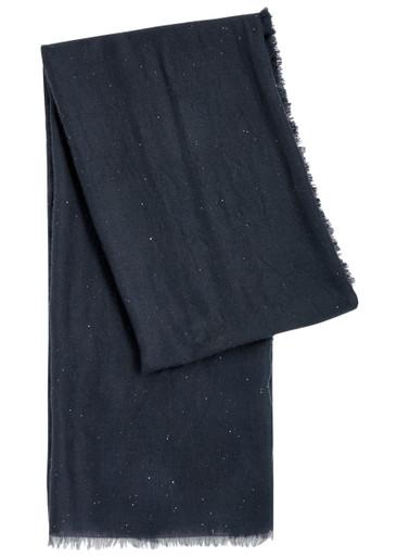 Starlight sequin-embellished cashmere scarf by AMA PURE