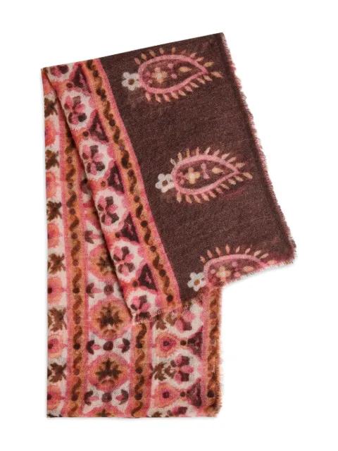 paisley cashmere mini scarf by AMA PURE