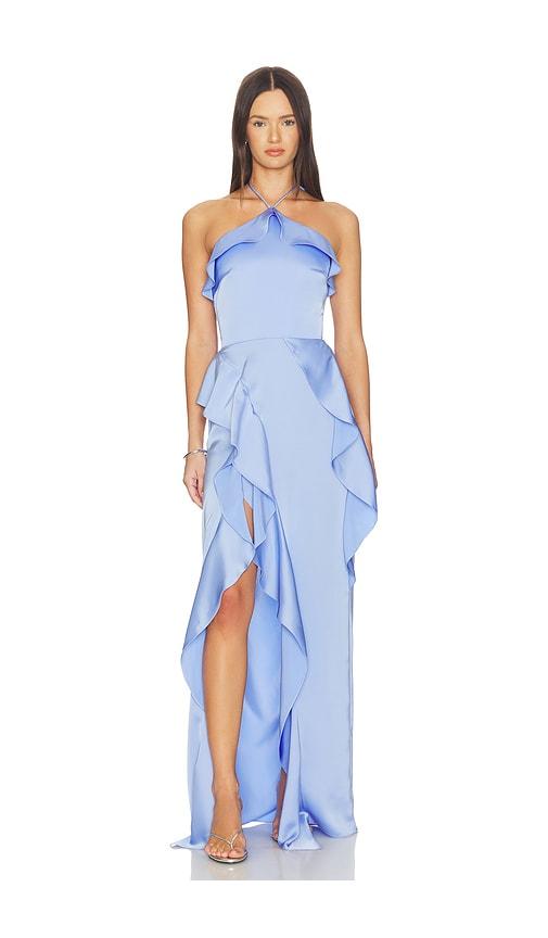 Amanda Uprichard Alessandra Maxi Dress in Blue by AMANDA UPRICHARD