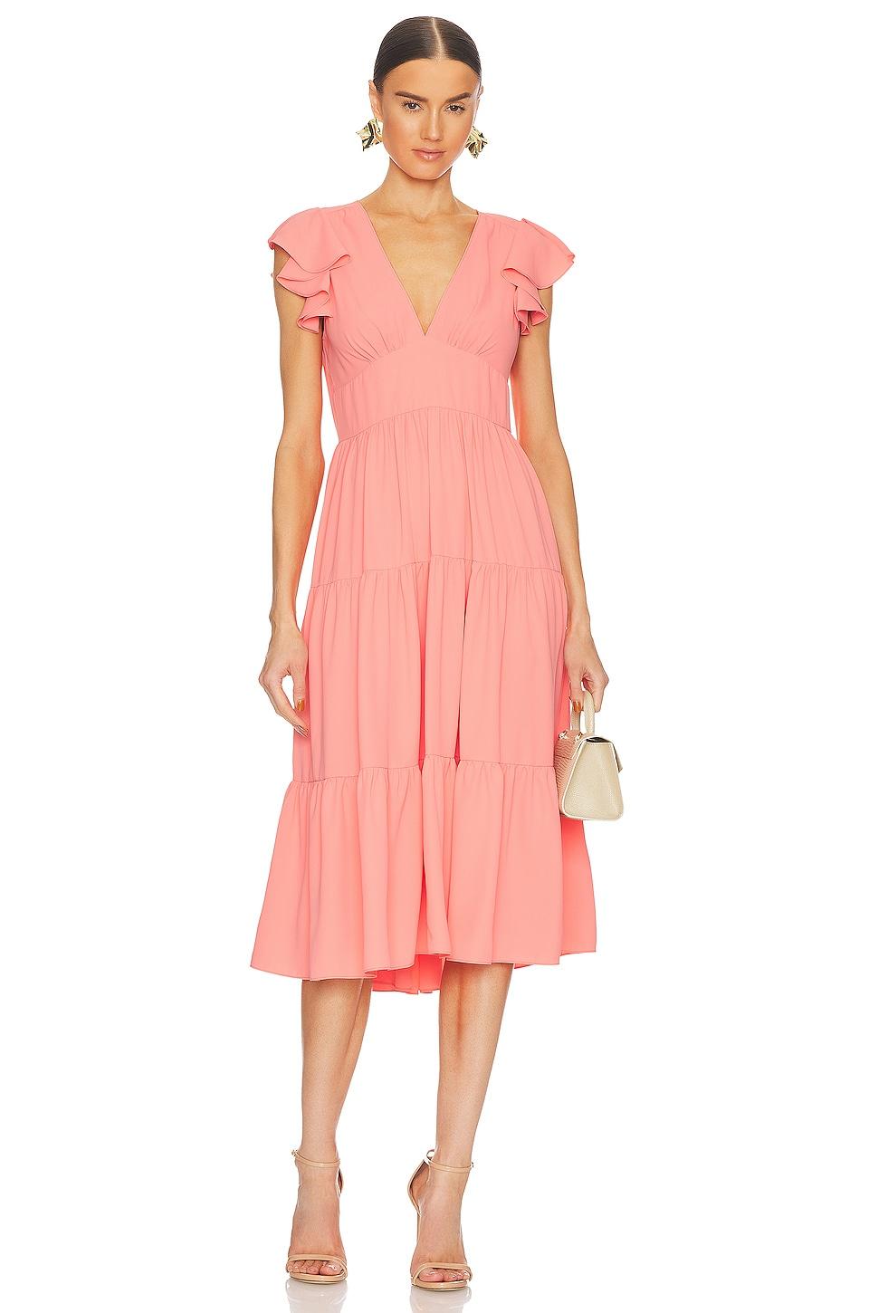 Amanda Uprichard Annette Dress in Peach by AMANDA UPRICHARD