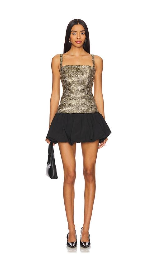Amanda Uprichard Bellona Dress in Metallic Gold by AMANDA UPRICHARD