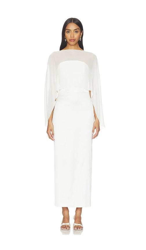 Amanda Uprichard Berkshire Midi Dress in Ivory by AMANDA UPRICHARD