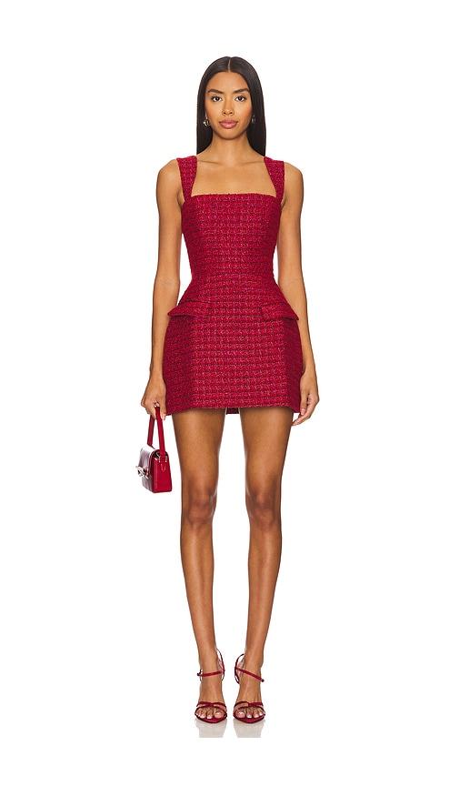 Amanda Uprichard Bethany Skort Romper in Red by AMANDA UPRICHARD
