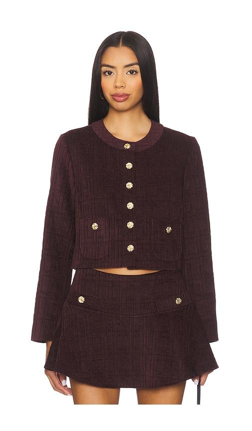 Amanda Uprichard Braswell Jacket in Burgundy by AMANDA UPRICHARD