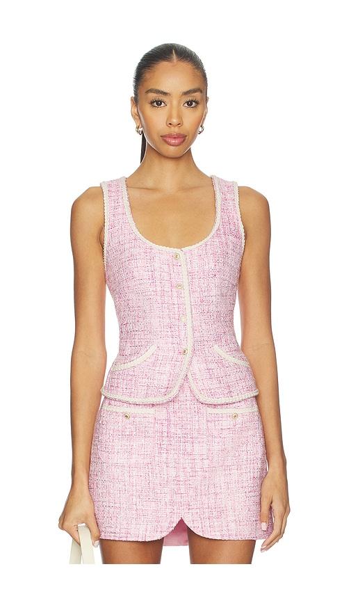 Amanda Uprichard Caligari Vest in Pink by AMANDA UPRICHARD