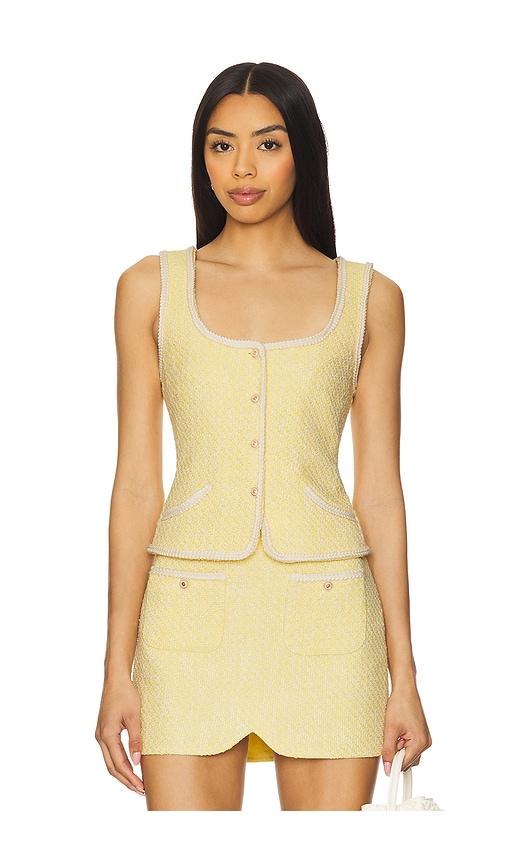 Amanda Uprichard Caligari Vest in Yellow by AMANDA UPRICHARD