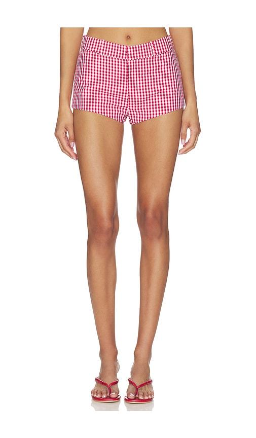 Amanda Uprichard Caresse Short in Red by AMANDA UPRICHARD