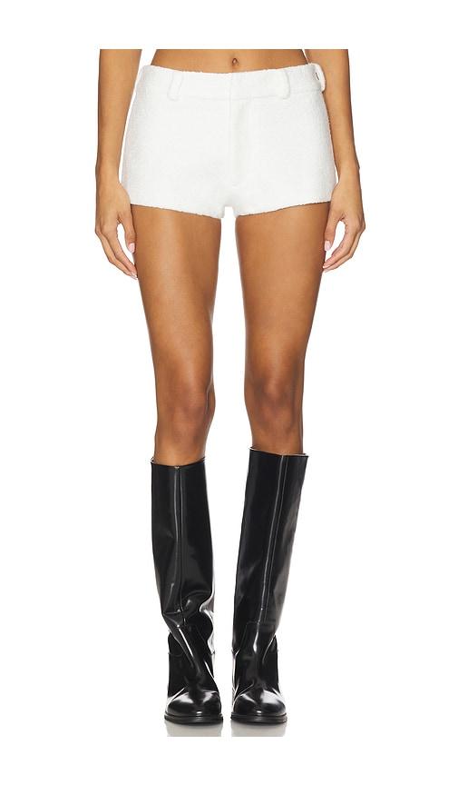Amanda Uprichard Caresse Shorts in Ivory by AMANDA UPRICHARD