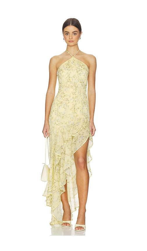 Amanda Uprichard Carlina Dress in Lemon by AMANDA UPRICHARD
