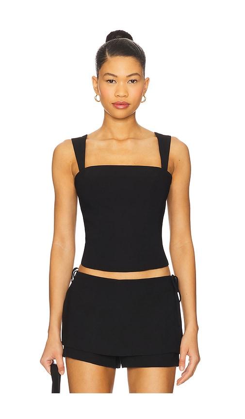 Amanda Uprichard Ceronne Top in Black by AMANDA UPRICHARD