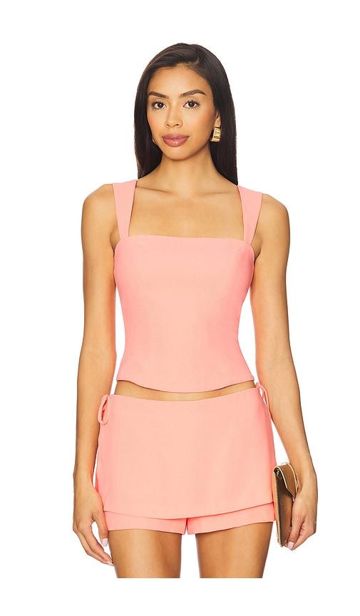 Amanda Uprichard Ceronne Top in Coral by AMANDA UPRICHARD