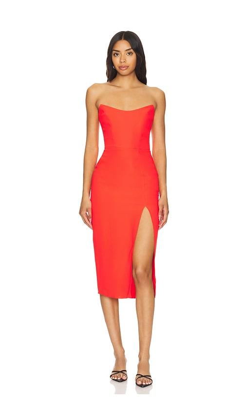 Amanda Uprichard Chamberlain Dress in Red by AMANDA UPRICHARD