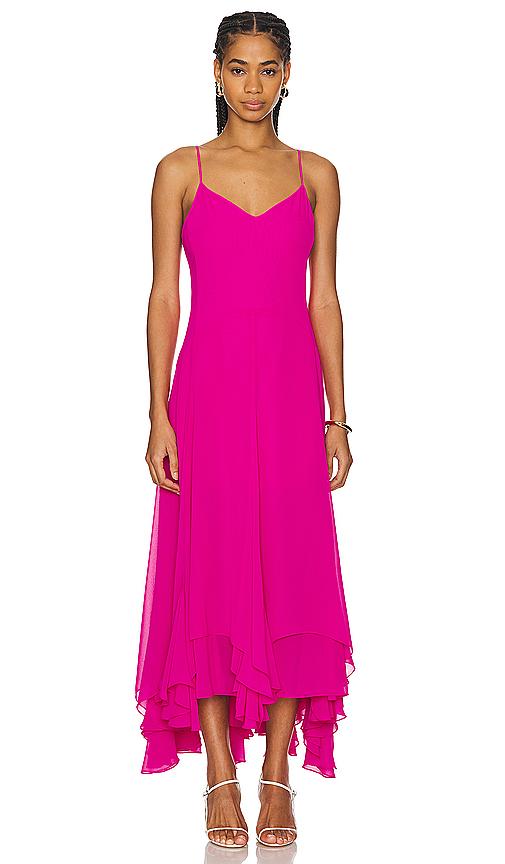 Amanda Uprichard Clemenza Dress in Fuchsia by AMANDA UPRICHARD