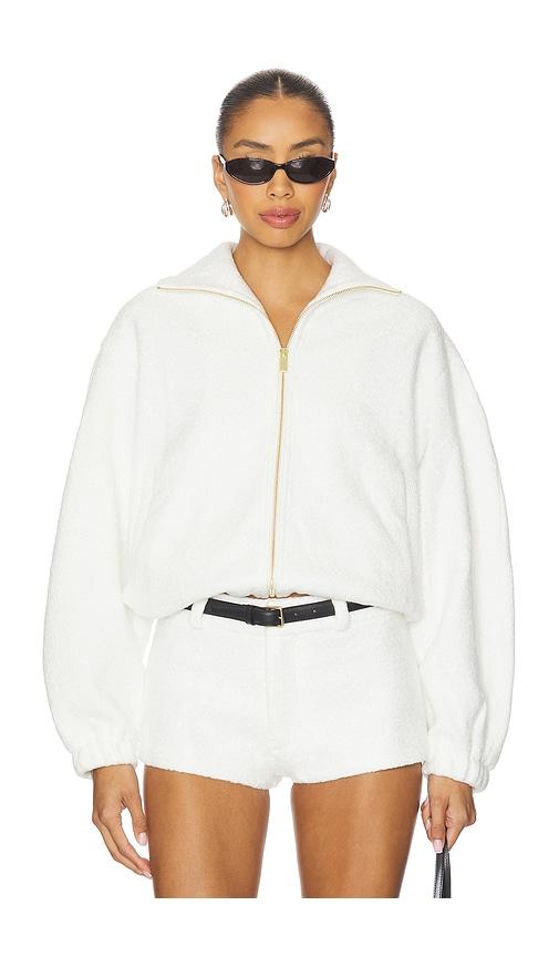 Amanda Uprichard Como Bomber Jacket in Ivory by AMANDA UPRICHARD