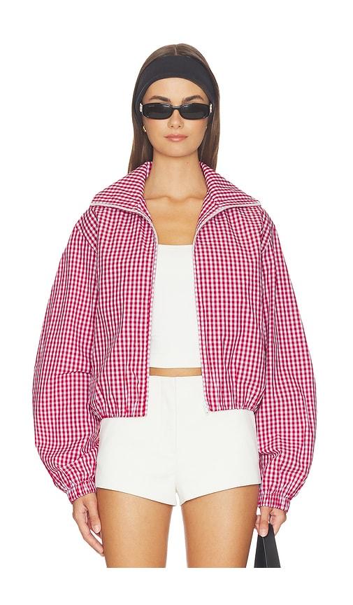 Amanda Uprichard Como Bomber Jacket in Red by AMANDA UPRICHARD