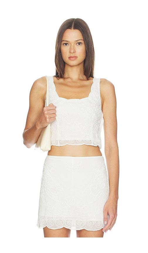 Amanda Uprichard Elisha Top in White by AMANDA UPRICHARD