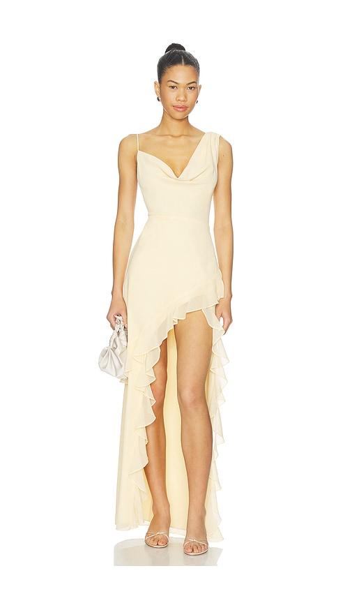 Amanda Uprichard Ella Rose Maxi Dress in Yellow by AMANDA UPRICHARD