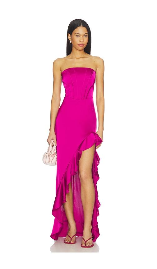 Amanda Uprichard Francesca Maxi Dress in Purple by AMANDA UPRICHARD