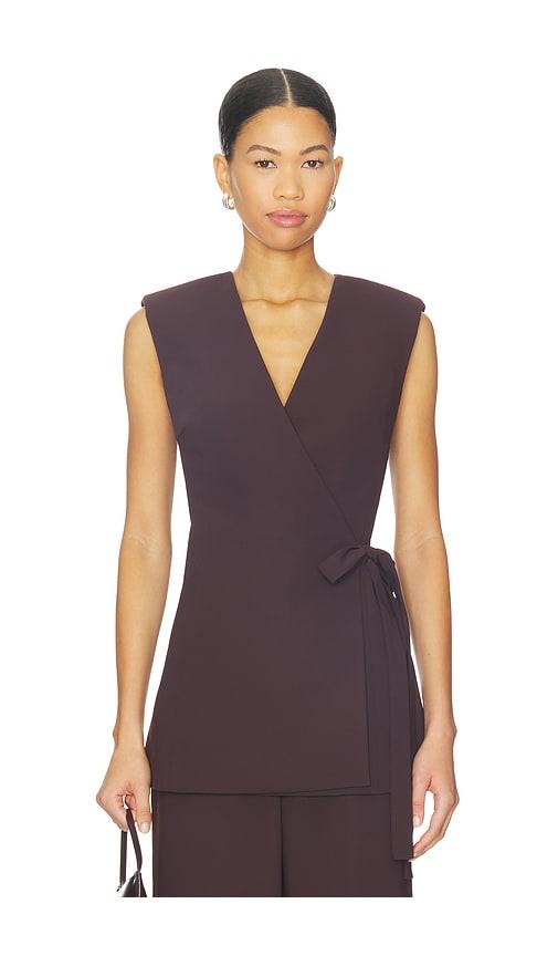 Amanda Uprichard Halcyon Vest in Brown by AMANDA UPRICHARD