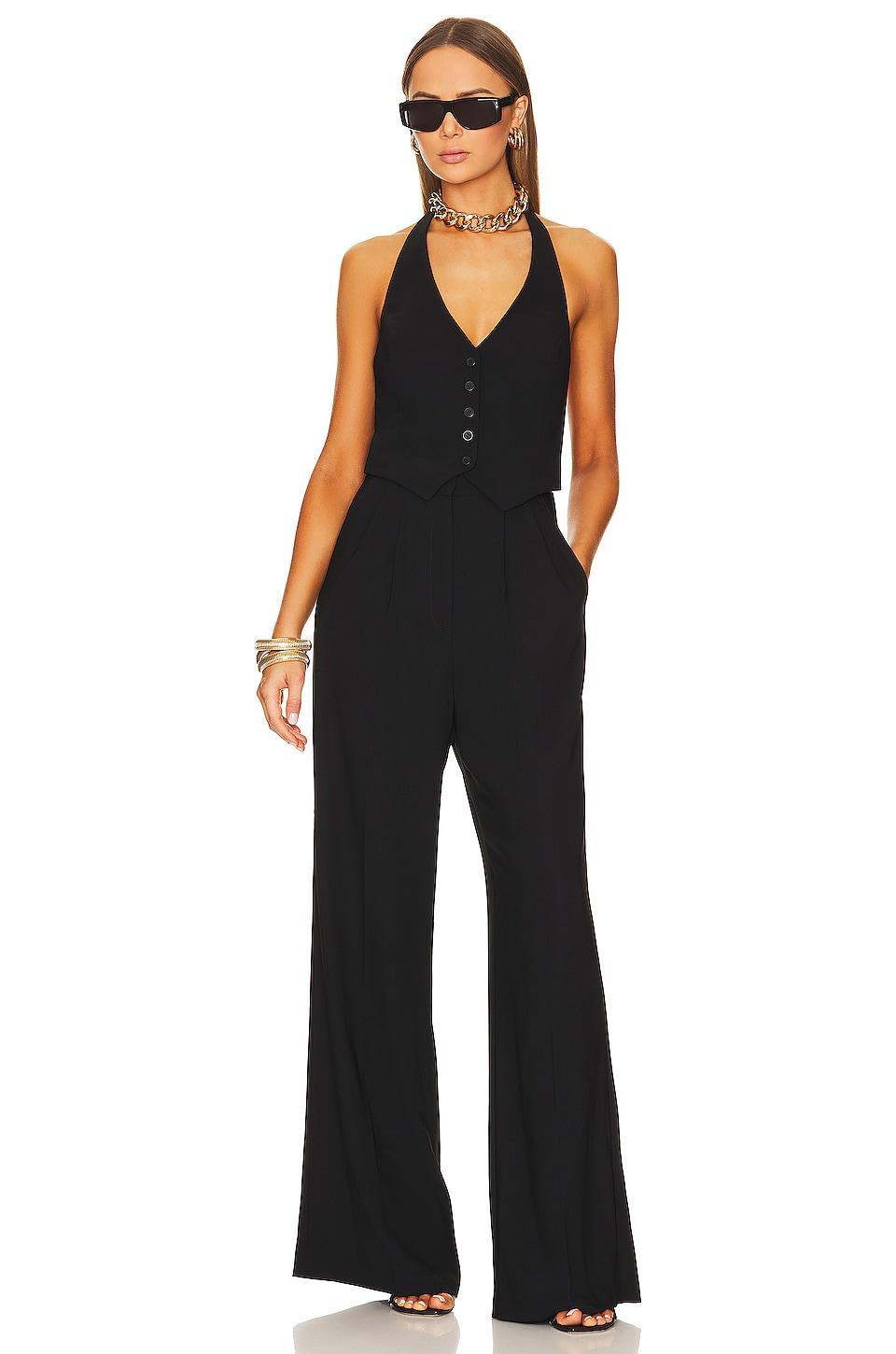 Amanda Uprichard Isadore Jumpsuit in Black by AMANDA UPRICHARD