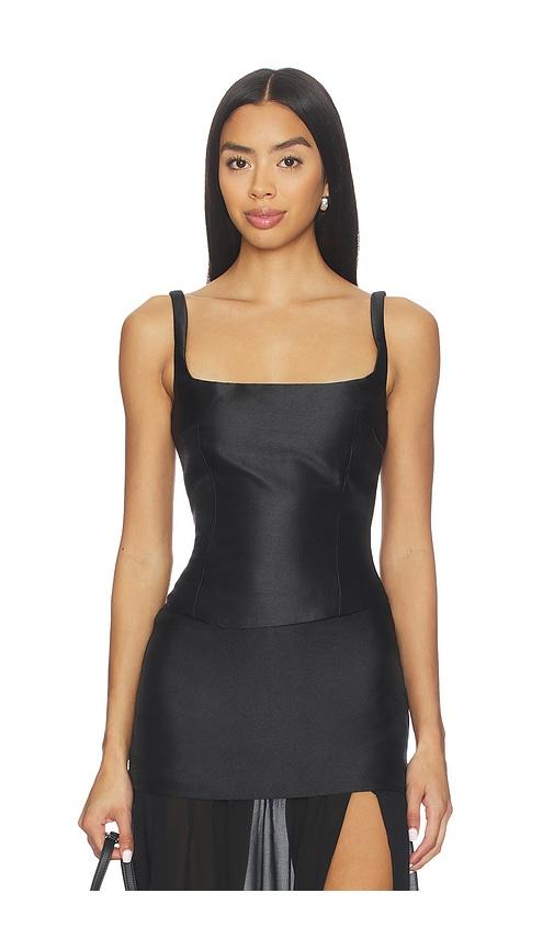Amanda Uprichard Jacksonville Top in Black by AMANDA UPRICHARD