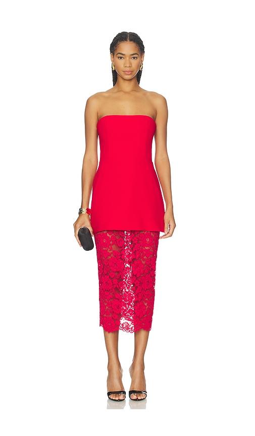Amanda Uprichard Jada Dress in Red by AMANDA UPRICHARD