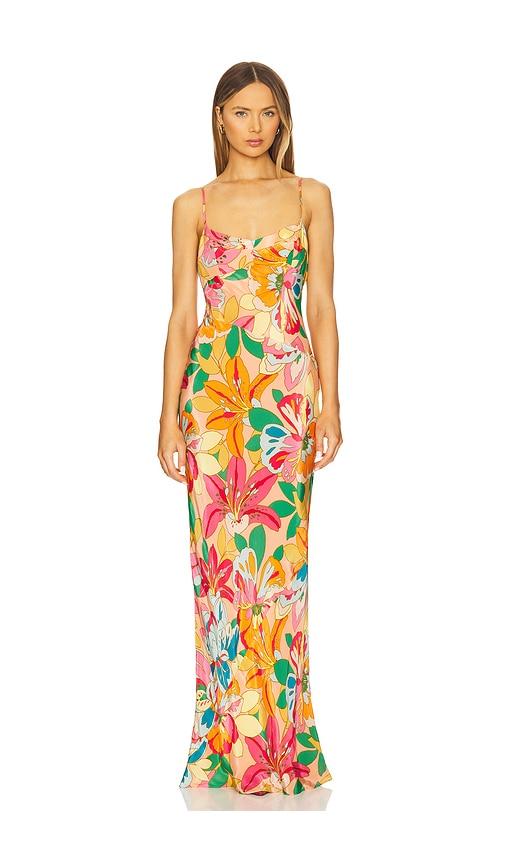 Amanda Uprichard Janeiro Maxi Dress in Peach,Pink by AMANDA UPRICHARD
