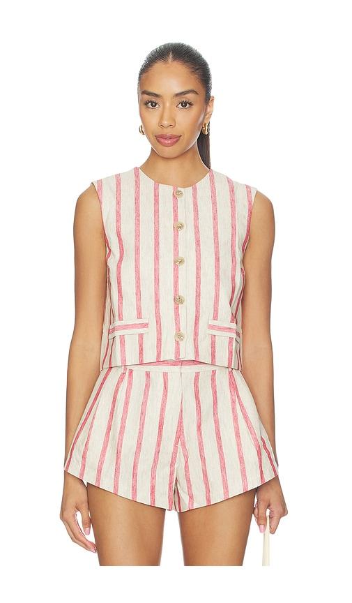 Amanda Uprichard Jeremiah Top in Red by AMANDA UPRICHARD