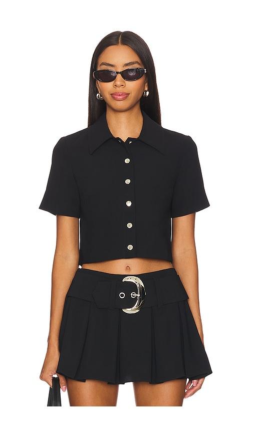 Amanda Uprichard Josie Top in Black by AMANDA UPRICHARD