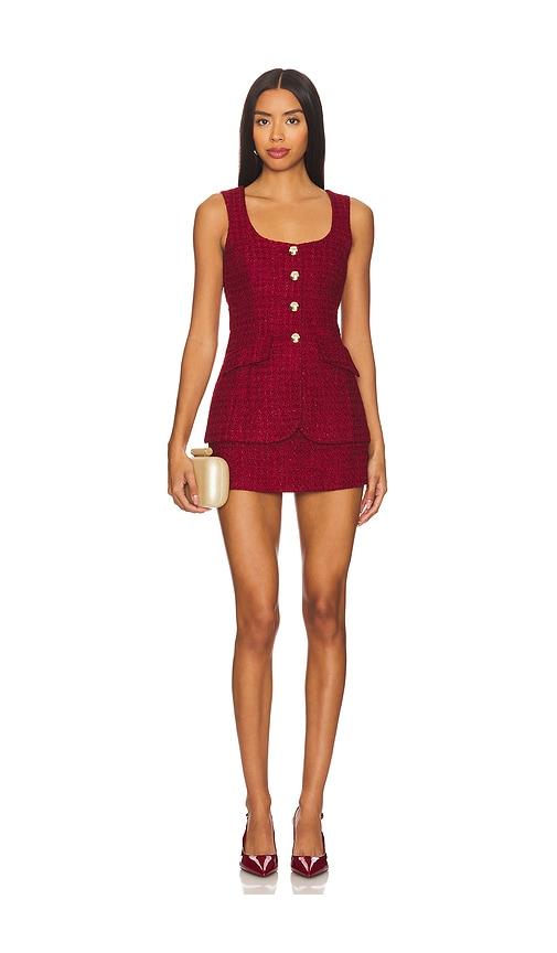 Amanda Uprichard Kya Romper in Wine by AMANDA UPRICHARD